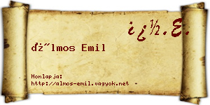 Álmos Emil névjegykártya