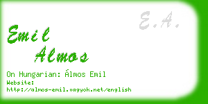 emil almos business card